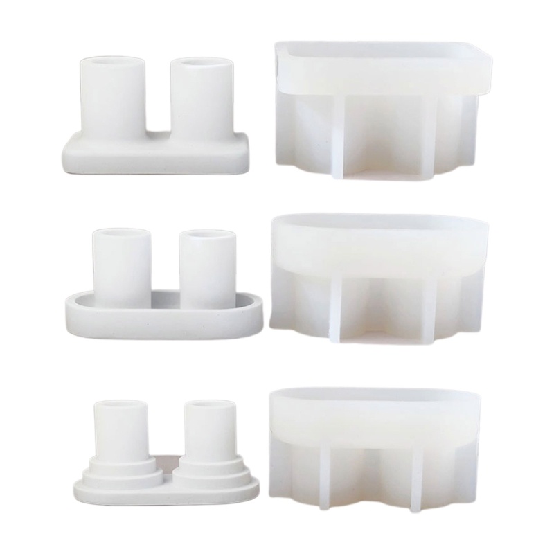 Khuôn Silicon Làm Giá Đỡ Nến / Xi Măng / Son Môi Tiện Dụng