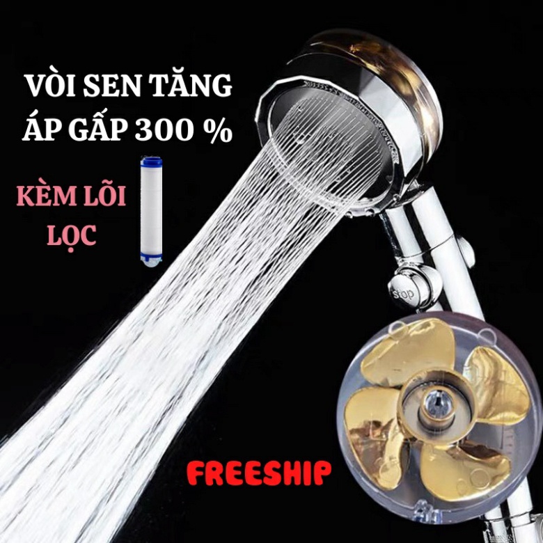 Vòi Hoa Sen, Bộ Sen Tăng Áp Cao Cấp Không Gỉ Kèm Dây Siêu Bền
