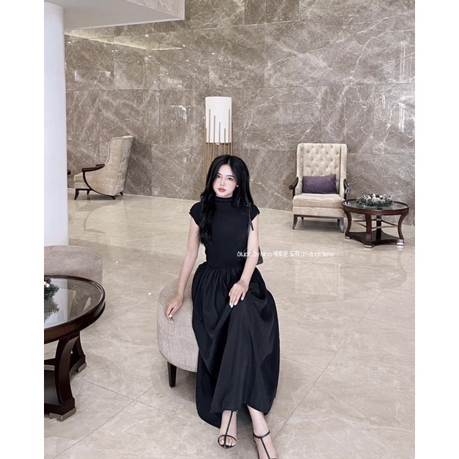 Váy Maxi Thun Tăm Ulzzang, Đầm Nữ Dáng Dài Tiểu Thư Có Túi Hông | BigBuy360 - bigbuy360.vn