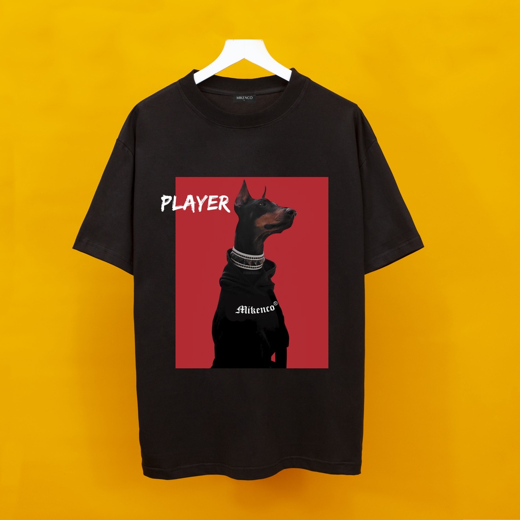 Áo thun Unisex , Áo Phông MIKENCO Player in hình Con Chó Chất Liệu Cotton 100% co giãn