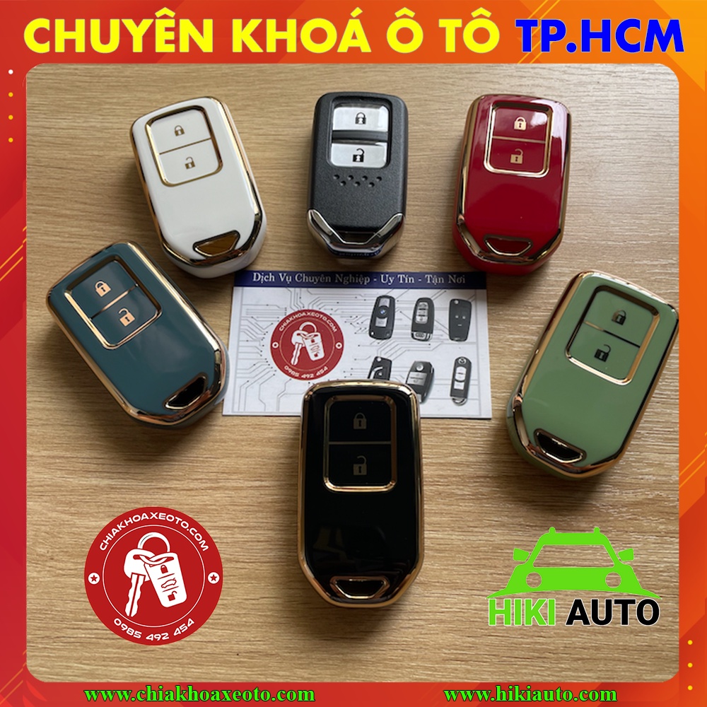 Ốp chìa khoá Honda CRV HRV Jazz 2 nút bằng TPU bảo vệ chìa khoá nhìn sang trọng phong cách thời trang mới