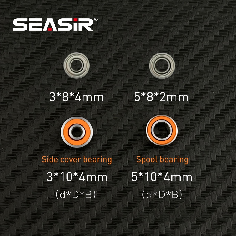 SEASIR Máy Câu Cá Máy Câu Mồi Máy Câu Spinnin Vòng Bi Gốm Lai Vòng Bi Chất Lượng Cao Hoàn Toàn Bằng Gốm 3*10*4Mm 5*10*4Mm