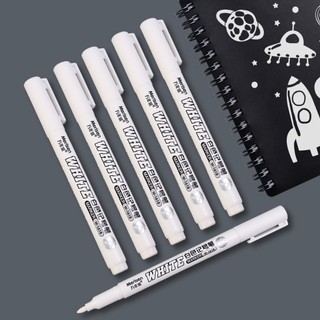 Bút lông đánh dấu màu trắng ngòi 1.5mm chống thấm nước / dầu / bút đánh dấu mịn / vải / gỗ / da