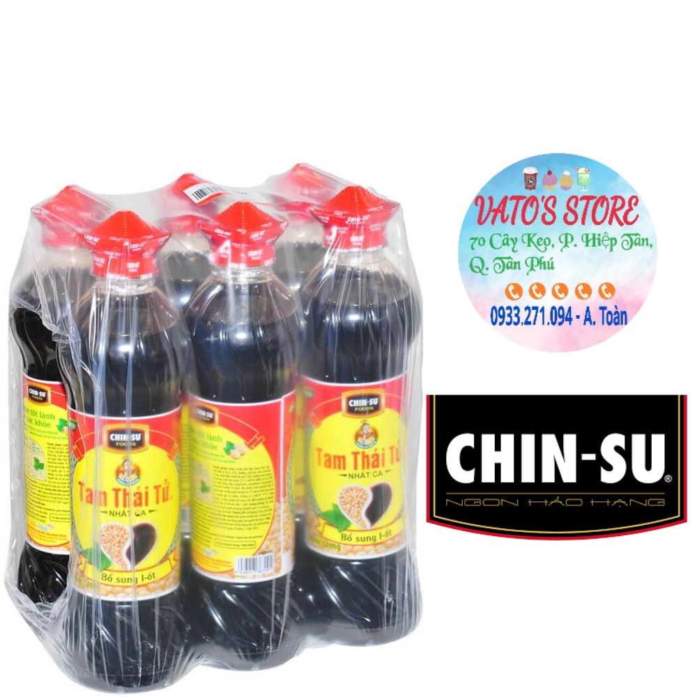Thùng 24 chai Nước tương TAM THÁI TỬ nhất ca chai 500ml / Lốc 6 chai Nước tương TAM THÁI TỬ nhất ca chai 500ml