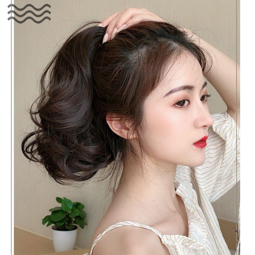 Tóc Giả Đuôi Ngựa Xoăn Dài Gợn Sóng Bằng Sợi Tổng Hợp Chịu Nhiệt Tự Nhiên Dễ Thương Chất Lượng Cao Hóa Trang Lolita