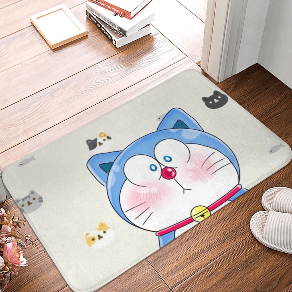 Thảm Chùi Chân Chống Trượt In Hình Doraemon Thời Trang Kích Thước 40 * 60 cm