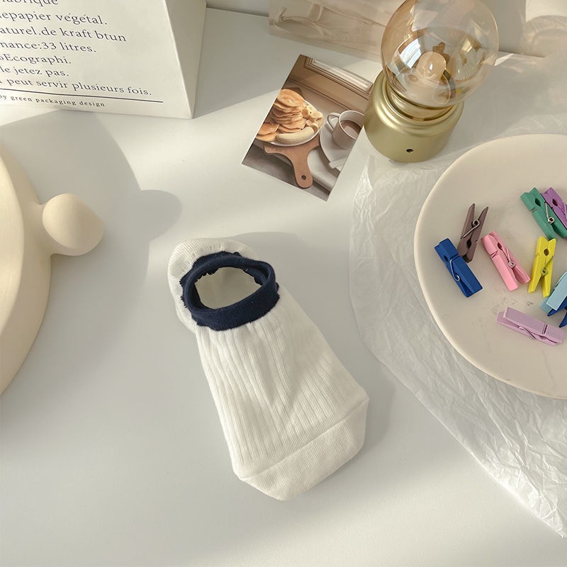 Vớ Thuyền Mỏng Kẻ Sọc Dọc Màu Sắc Kẹo Ngọt Phong Cách Nhật Bản Thời Trang Xuân Hè Cho Nữ