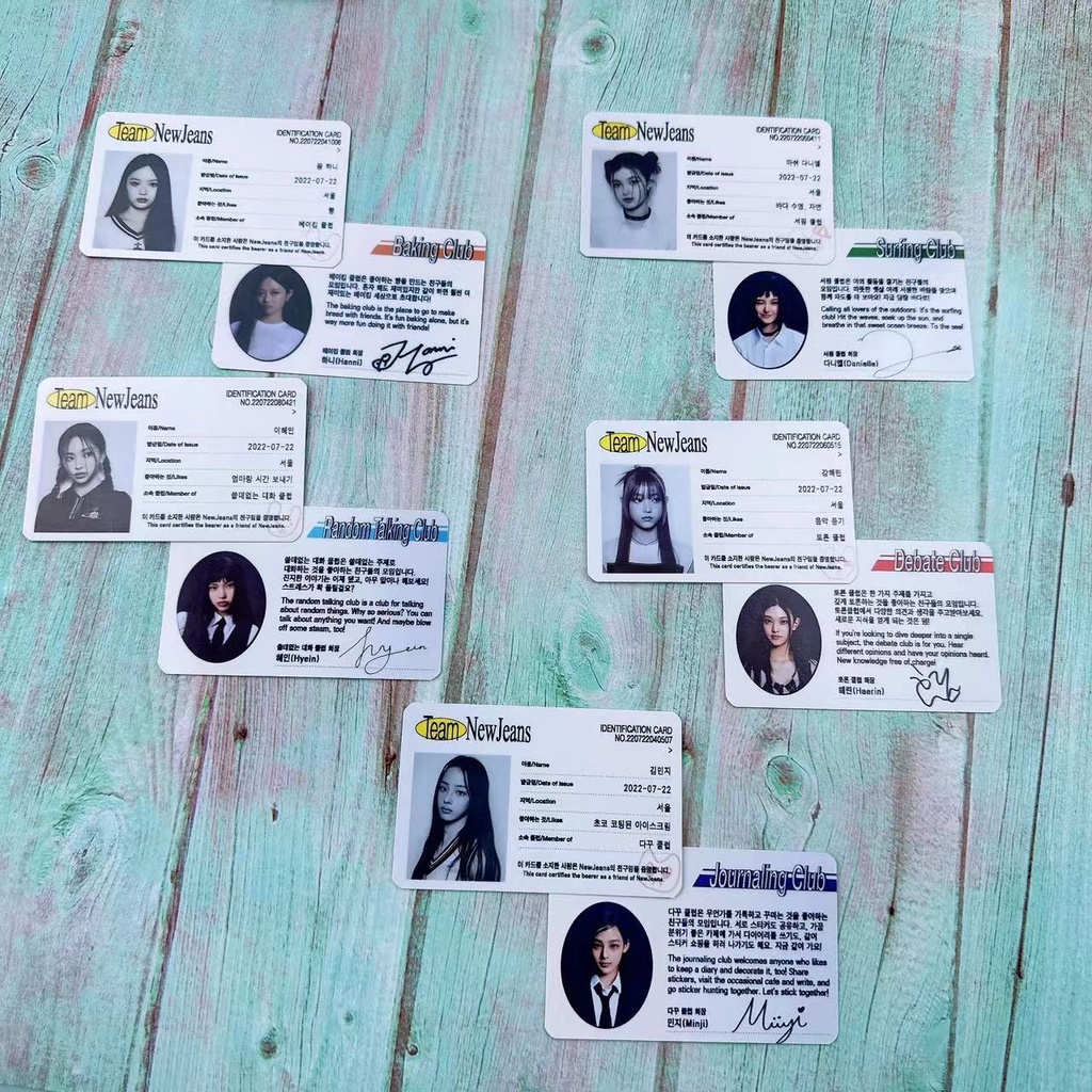 Kpop 1st EP Bluebook Ver. Thẻ ID / Danh Thiếp