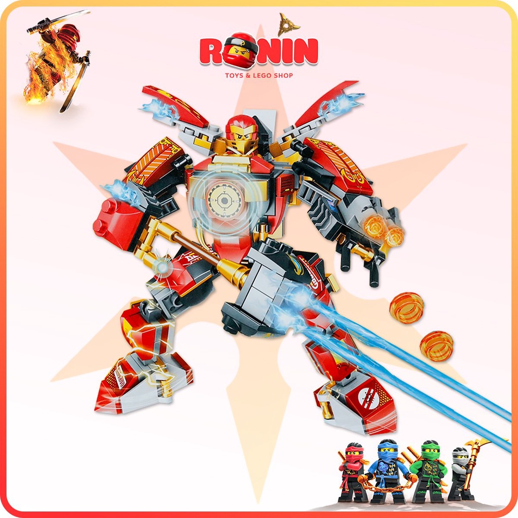 Bộ Đồ Chơi Lắp Ráp Ninjago Người Máy Samurai Lửa Khổng Lồ Của K A I 2in1