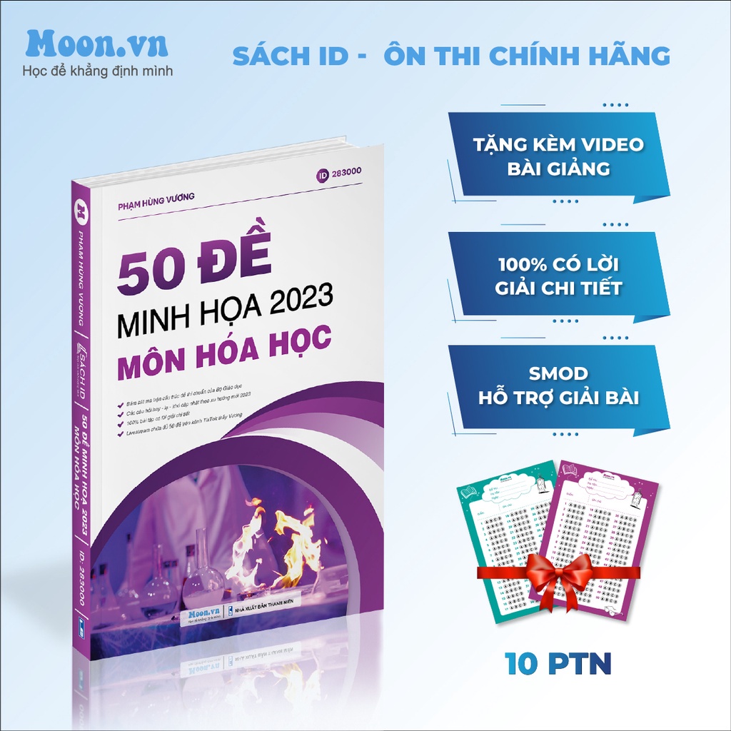 Sách Bộ đề minh hoạ môn Hoá 2023 luyện thi trắc nghiệm THPT quốc gia