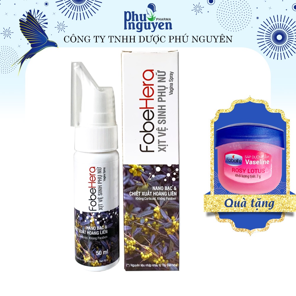 (Có Che Tên) Chai Xịt Phụ Khoa Ngăn Ngừa Viêm Nhiễm Viêm Ngứa Vùng Kín FOBE HERA - Chai / 50ml