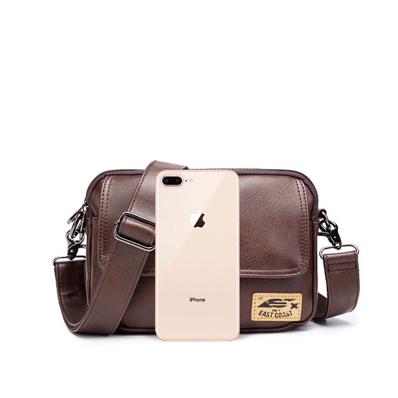 Túi đeo chéo túi đeo vai da nam nữ phong cách Hàn quốc