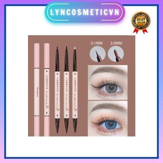 Bút kẻ mắt 2 đầu Maxfine Eyeliner ngòi bút siêu mảnh chống nước, chống trôi