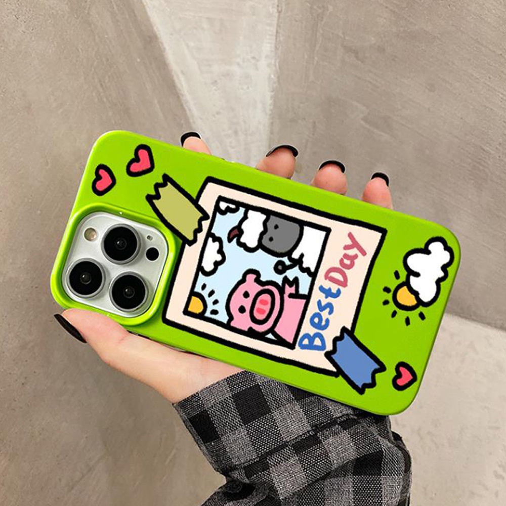 Ốp Điện Thoại TPU Mềm Siêu Mỏng Họa Tiết Heo Và Cừu Hoạt Hình Cho IPhone 14 Pro Max 11 12 13 14 Pro Max