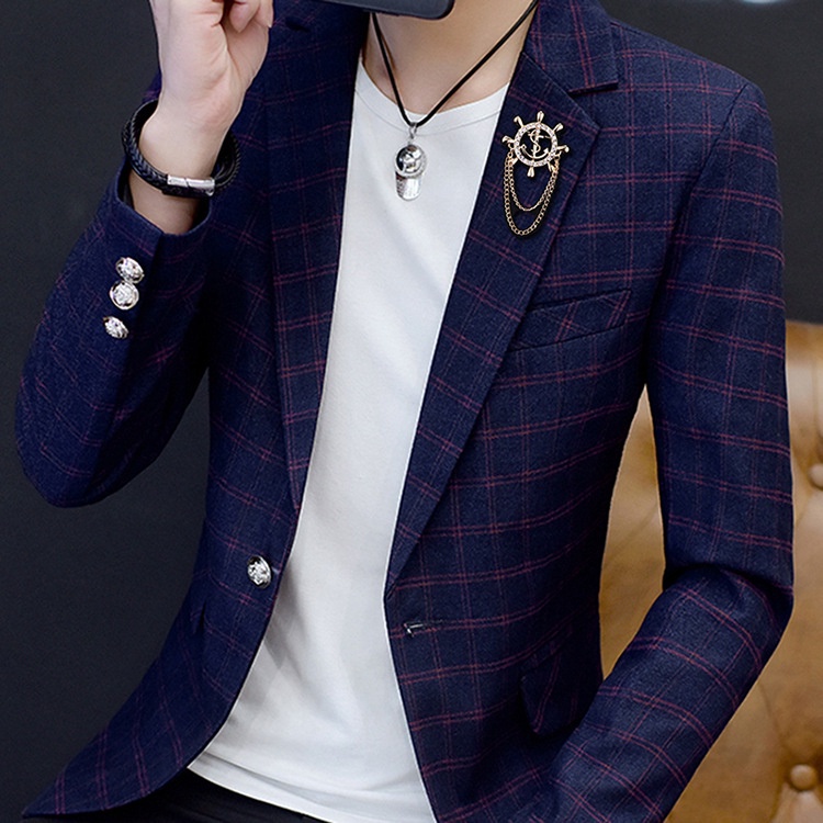 Ghim cài áo EFAN hình mỏ neo màu vàng hải quân thời trang cho nam và nữ