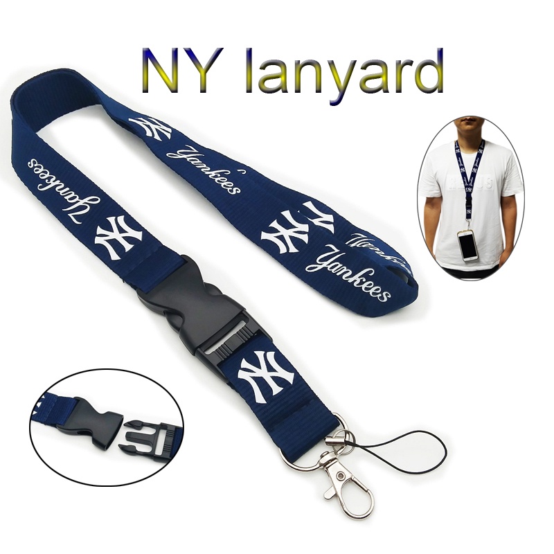 Dây Đeo Cổ Gắn Thẻ ID In Chữ MLB Team NY Tháo Lắp Nhanh Chống Thất Lạc Tiện Dụng