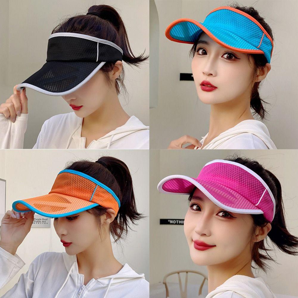 ME Mũ Rộng Vành Hở Chóp Phối Lưới Thoáng Khí Thời Trang Mùa Hè