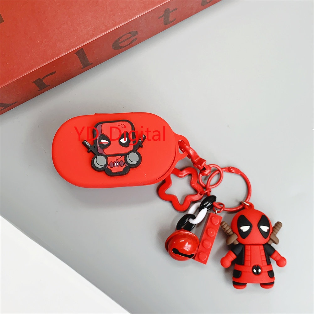 Vỏ Bảo Vệ Hộp Sạc Tai Nghe Soundpets True Free 2 / Air 3-Deluxe HS Chống Sốc Chống Rơi Kèm Móc Khóa Hình Quả Bơi