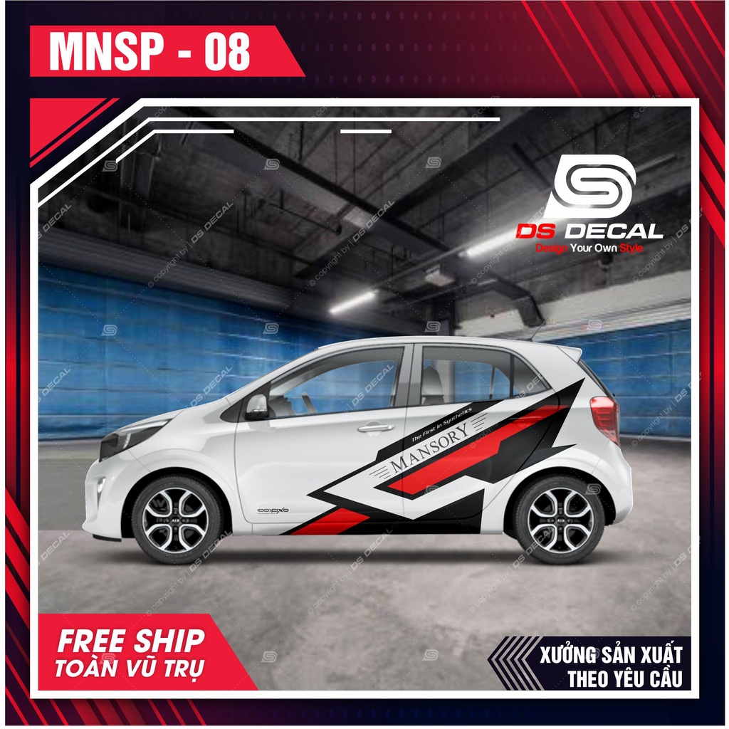 Tem dán xe ô tô Kia Morning - 08 - decal dán xe ô tô - DS Decal