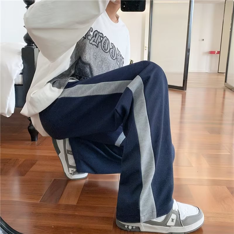 Quần ống rộng Họa Tiết Kẻ Sọc Nhiều Màu Thời Trang Mùa Thu Cho Nam