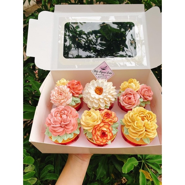 Combo 10 hộp cupcake 4-6-9-12 bánh