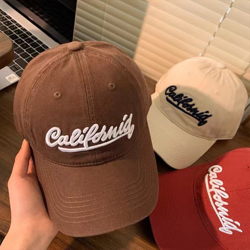 Mocho Mũ Lưỡi Trai Mềm Mại Thêu Chữ Thời Trang Đa Năng Dành Cho Cặp Đôi