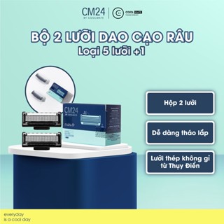Bộ 2 lưỡi dao cạo râu loại 5 lưỡi +1 - thương hiệu CM24