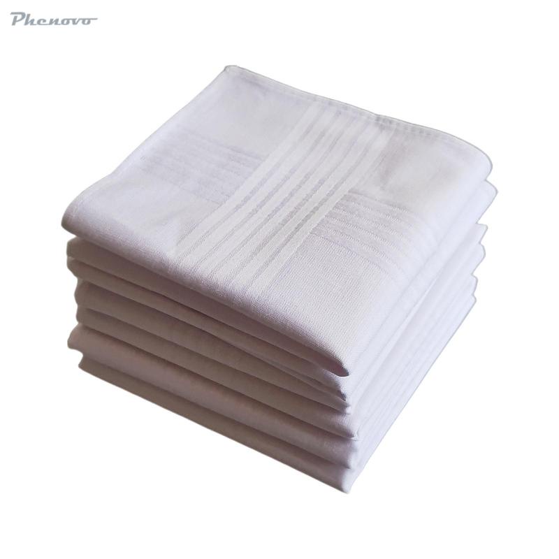 Set 6 Khăn Tay Bỏ Túi Mềm Mại Hình Vuông Cho Nam Sử Dụng Hàng Ngày