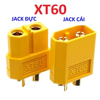 Combo 2 cái jack XT60 . Jack nguồn kết nối Xt60 mạ vàng đồng, chịu tải cao