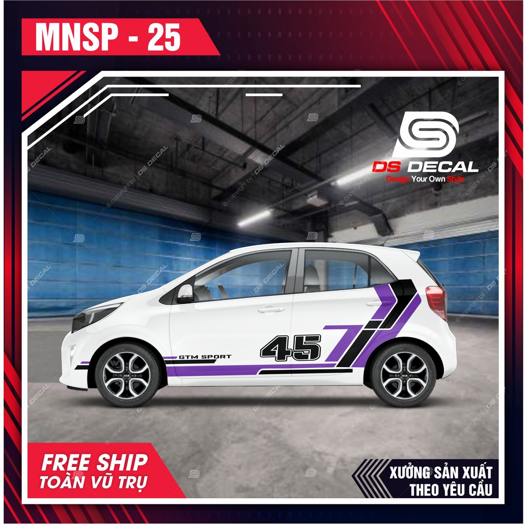 Tem dán xe ô tô Kia Morning - 25 - decal dán xe ô tô - DS Decal