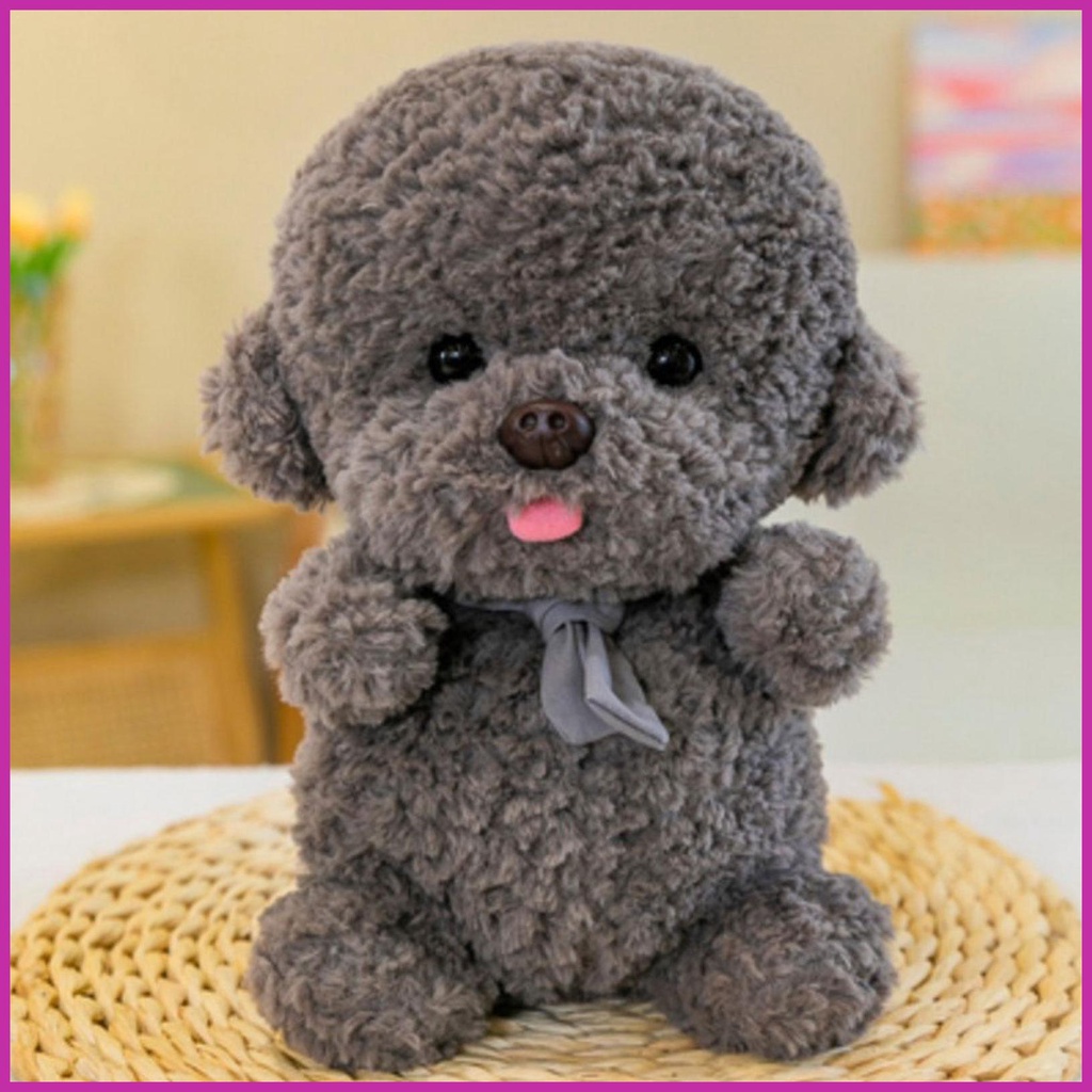 Đồ chơi nhồi bông Hình Chú Chó Bichon Frise Mềm Mại Thoải Mái