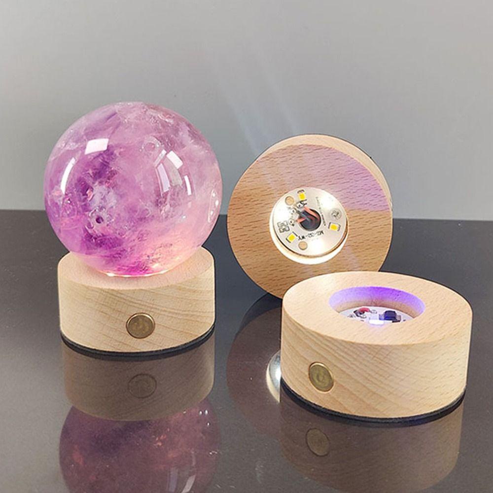 Giá Đỡ Đèn LED Chụp Ảnh Ban Đêm Bằng Gỗ Nguồn Điện USB