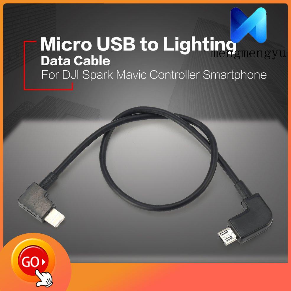 Micro USB to Lighting Data Cable Line For DJI Spark Mavic Controller iPhone