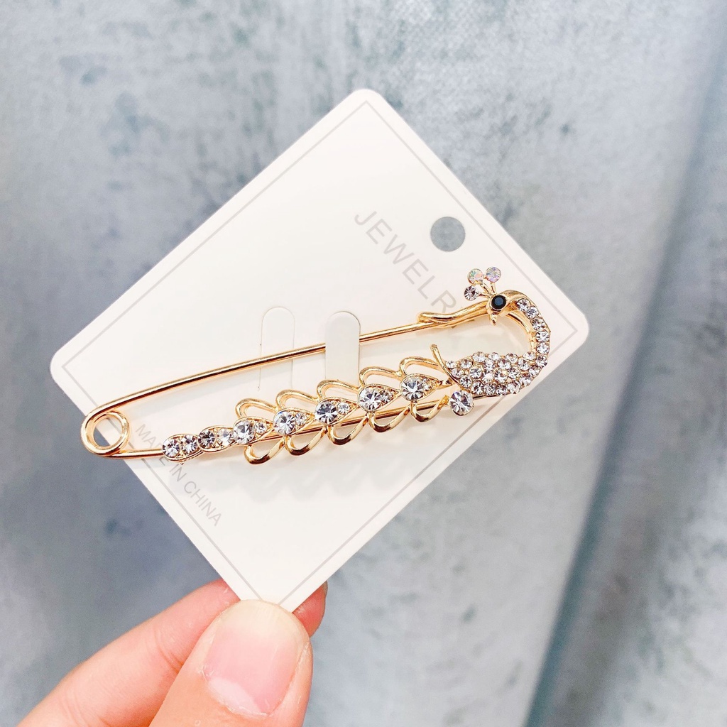 Ghim Cài Áo Hình Thiên Nga Đính Đá Nhân Tạo Thời Trang Cho Nữ