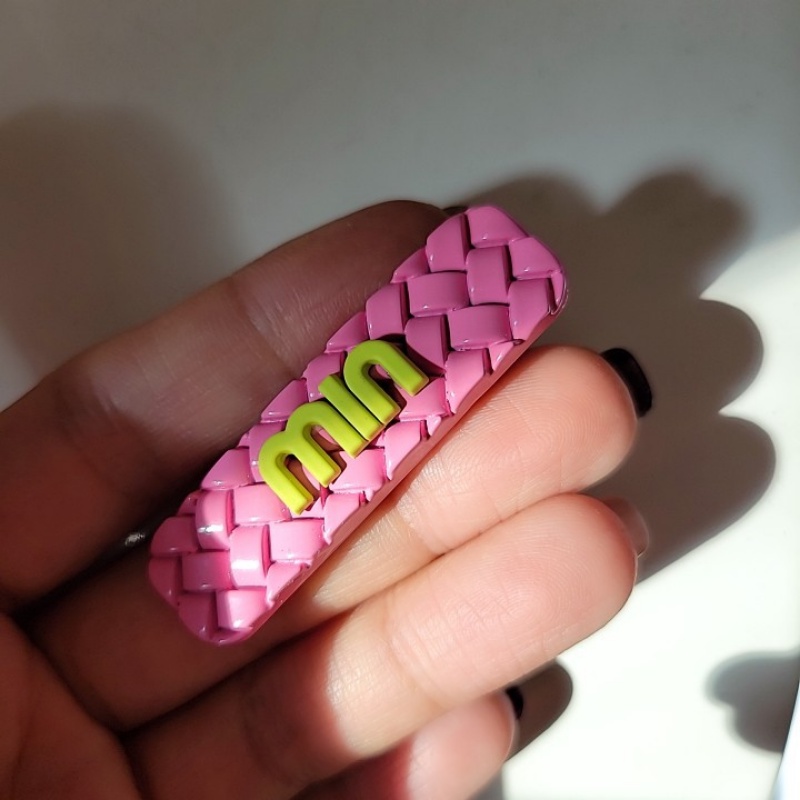 Kẹp Tóc Nhỏ Nhắn In Chữ Lưới Hình Thoi Màu Sắc Ngọt Ngào Phong Cách Hàn Quốc Ins