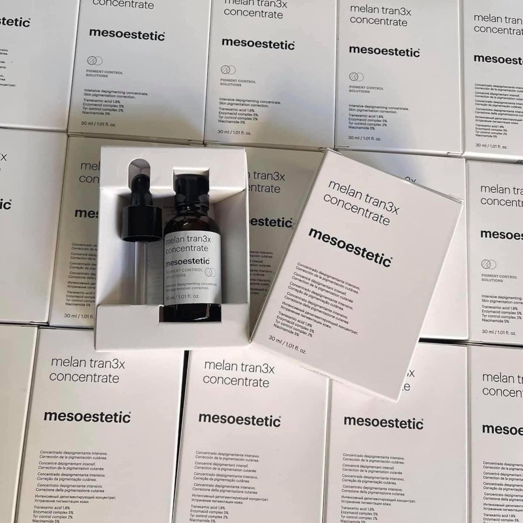 Mesoestetic Melan Tran3x Concentrate 30ml,Serum giảm nám chuyên sâu
