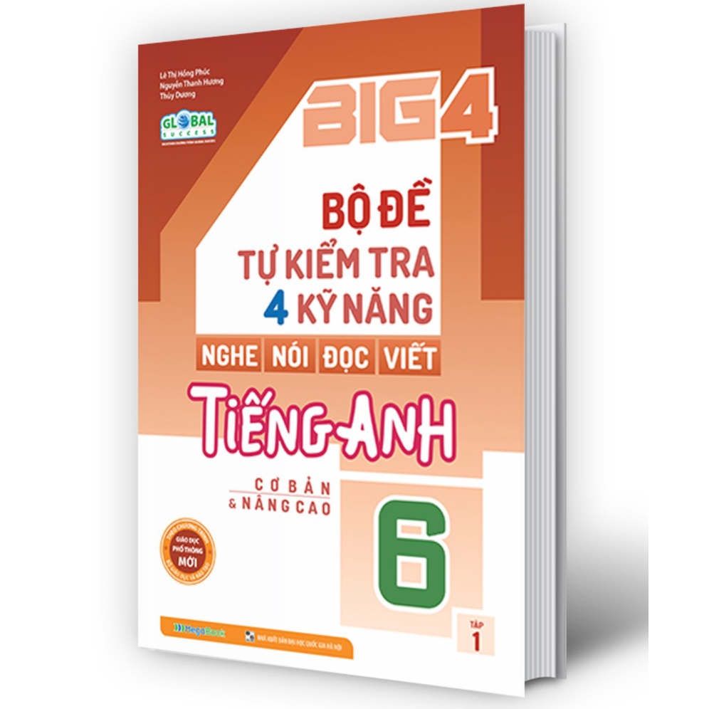 Sách - Combo Big 4 Bộ Đề Tự Kiểm Tra 4 Kỹ Năng Nghe - Nói - Đọc - Viết Tiếng Anh (Cơ Bản Và Nâng Cao) 6 Tập 1 + 2 - MEGA