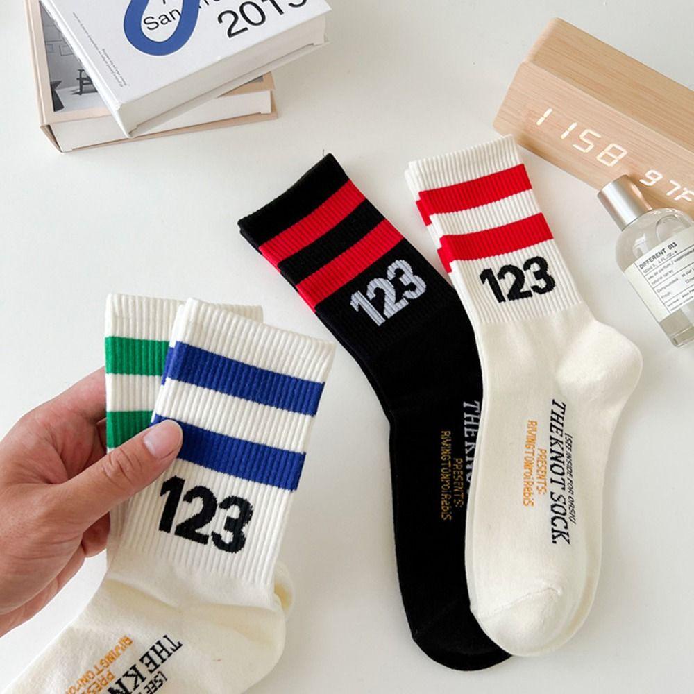 MXGOODS Vớ Cotton Thể Thao Hip Hop 123 Thoáng Khí Thời Trang Cho Nam Và Nữ