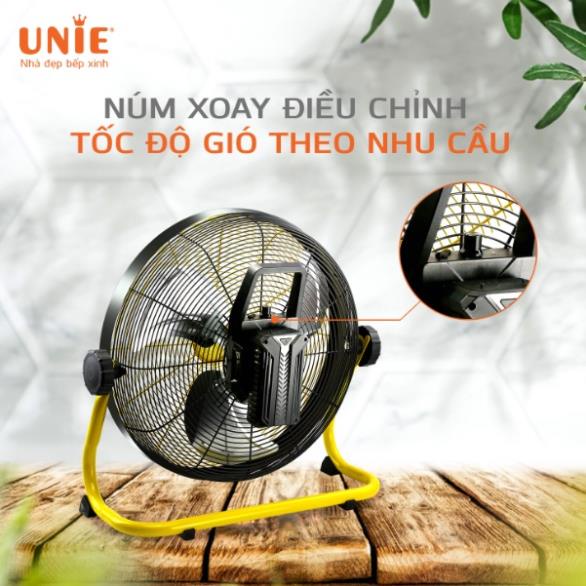 Quạt sàn tích điện Unie UE-880 công suất 26W dung lượng Pin 18000mA sử dụng 10-48h - Chính hãng
