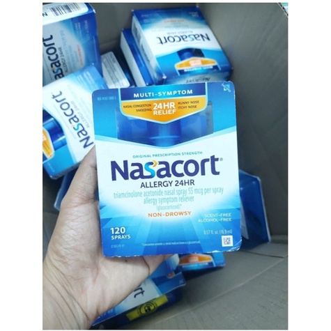 Xịt mũi NASACORT ALLERGY hỗ trợ làm giảm dị ứng mũi, thông mũi, hắt xì, ngứa mũi của MỸ