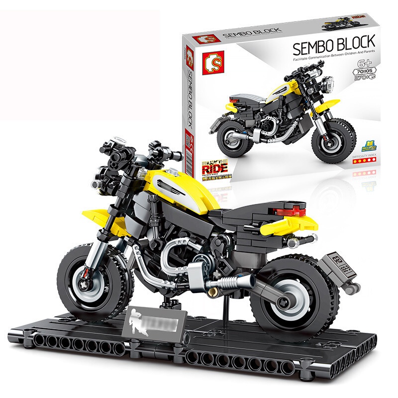 Bộ Đồ Chơi Lắp Ráp Lego Mô Hình Xe Mô Tô Yamaha Độc Đáo Thú Vị