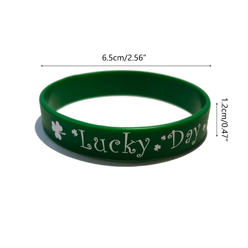 10 Vòng Tay Silicone In Chữ Saint Patrick