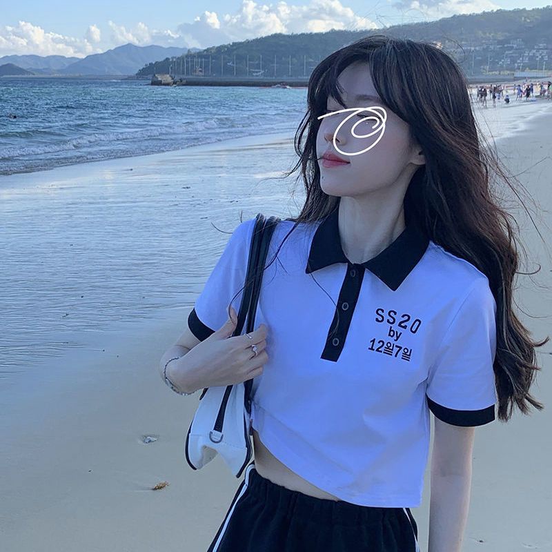 Jiashucheng Set Áo Thun polo Ngắn Tay Và Quần Short Thời Trang Năng Động Cho Nữ