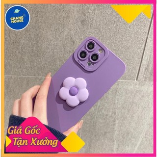 [ FREE SHIP ] Ốp Lưng Basic Camera Nổi - Mẫu Hoa Tím Nổi