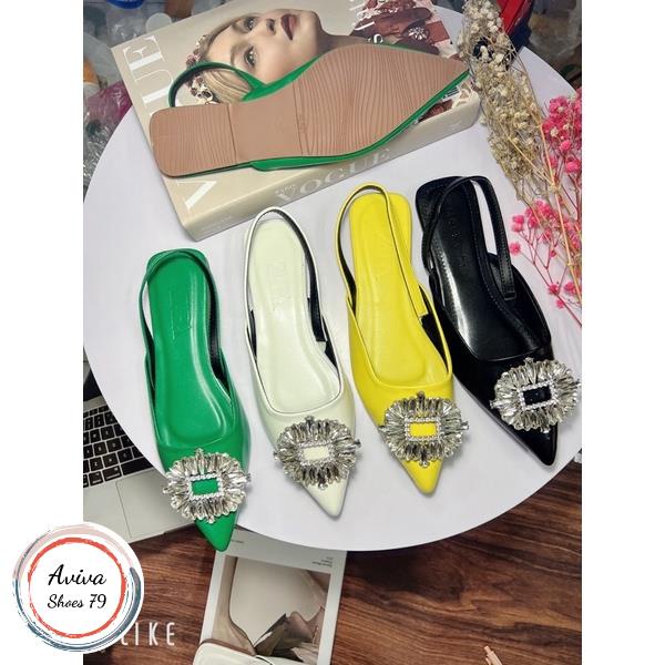 Giày sục mũi nhọn sandan  khoá z.RA chất xịn cực sáng hót 2022