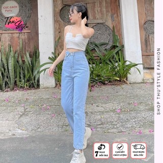 Quần jean nữ - Quần baggy nữ cao cấp dáng suông phong cách Ulzzang chất liệu bò dày dặn không giãn MT3024-3025