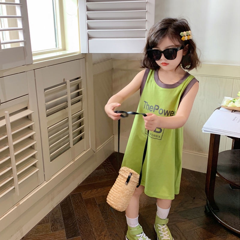 Đầm Sát Nách Cotton Mùa Hè Hàn Quốc Mới 2023 Cho Bé Gái