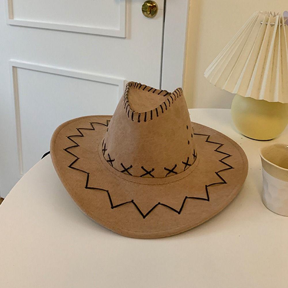 IVORY Mũ Cao Bồi Chống Nắng Ngoài Trời Phong Cách Cao Bồi Phương Tây Cho Nam Và Nữ