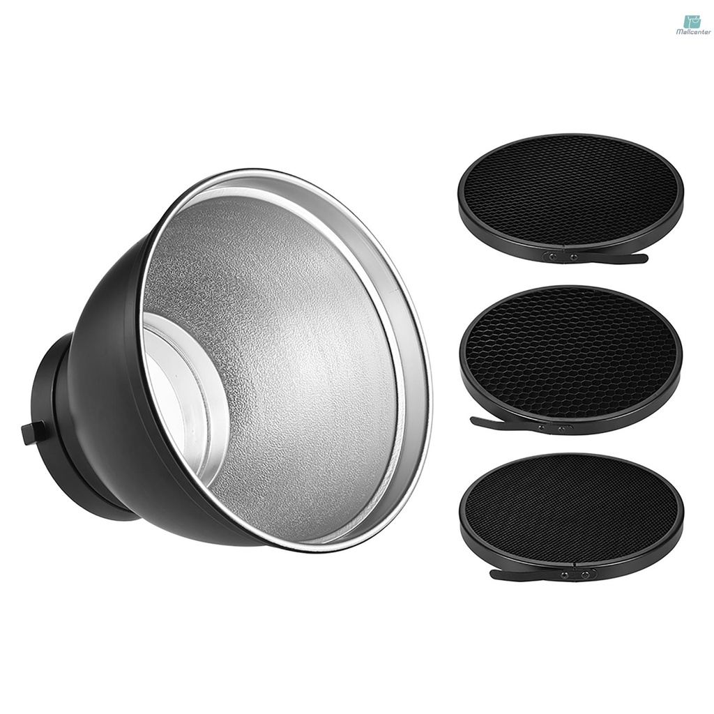 Đĩa Khuếch Tán Ánh Sáng Tiêu Chuẩn 7 Inch Với Giá Đỡ Bowens Mount Studio Strobe Speedlite Với 20°Vn A3.14444144440 Chất Lượng Cao