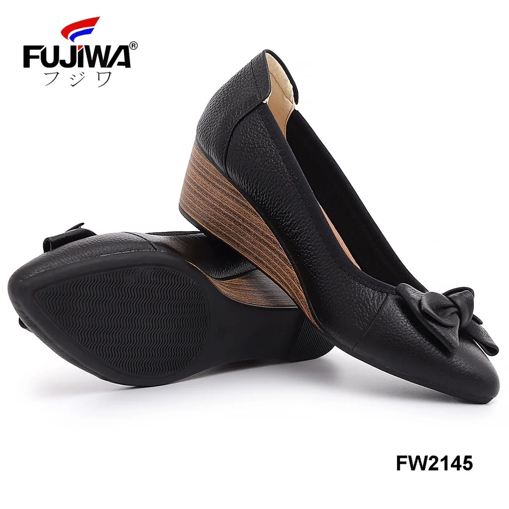 Giày Nữ Da Bò FUJIWA - FW2145. Da Thật Cao Cấp. Có Lớp Hút Mồ Hôi - Thông Thoáng. Cao 5 Cm. Size: 35, 36, 37, 38, 39, 40